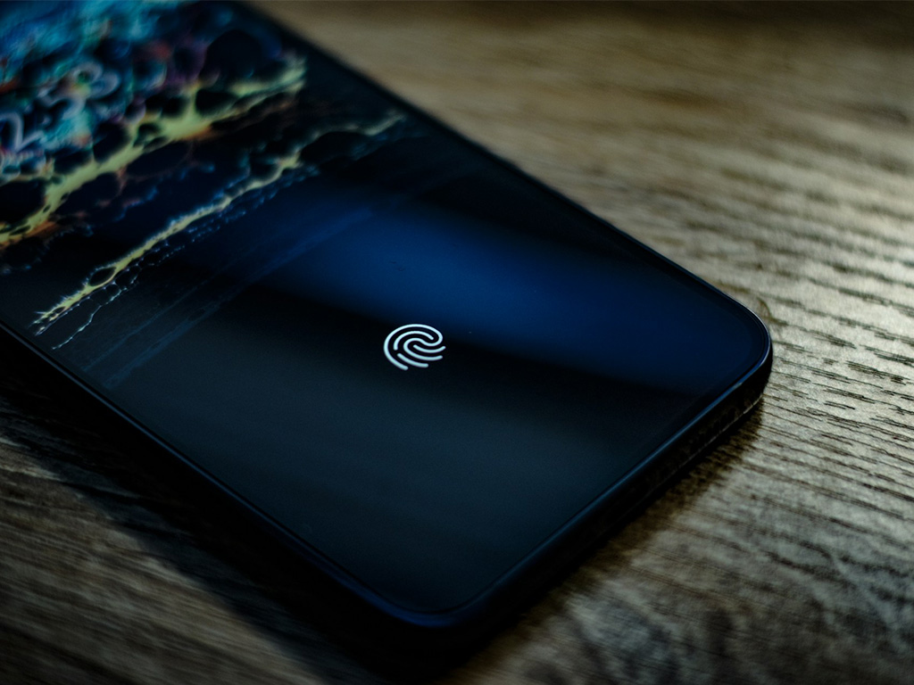On screen fingerprint sensor